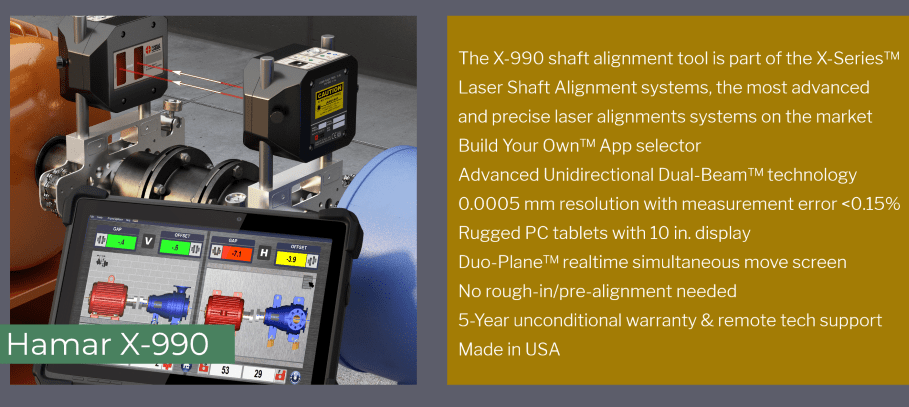 Hamar X-990 Laser shaft alignment system